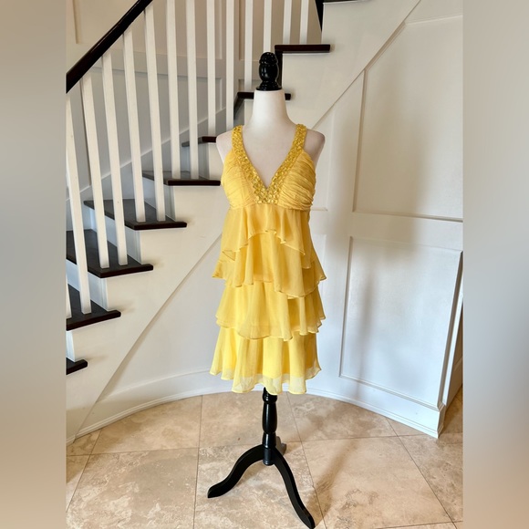 LAST CHANCE! 3/$50 Bright Yellow Ruffle Party Dress - Picture 6 of 10